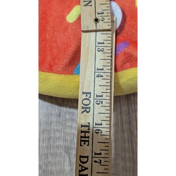 Dave & Busters Donut-shaped Plush Pillow Toy 15" Sprinkled Design advertising - Picture 6 of 8